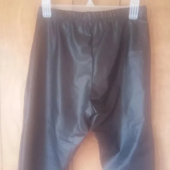 First Love Black Faux Leather Pants Women’s Size S NWOT High Rise Skinny Legging - Picture 4 of 4